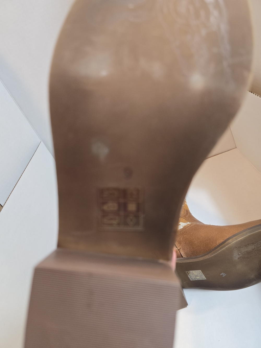 Myra Bag Brown and White Cowhide Western Boots for - Picture 5 of 5